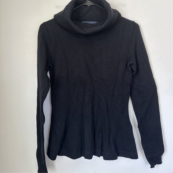 Ralph Lauren Black Cowl Neck Cashmere Blend Sweater - Size: Medium - Picture 1 of 6